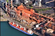 Aerial view of the Port Kembla Steel Works
