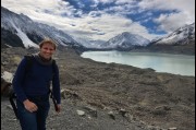 At the Tasman Glacier, New Zealand 