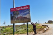 At the New South Wales and South Australia border