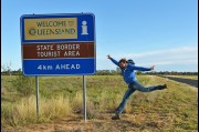 At the New South Wales and Queensland border