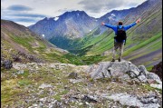 Hiking in the Chugach Mountains, Alaska