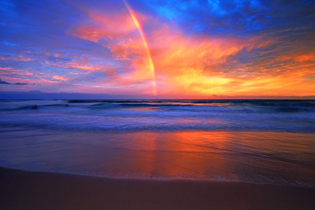 Rainbow into the Sunset - Chilby Photography